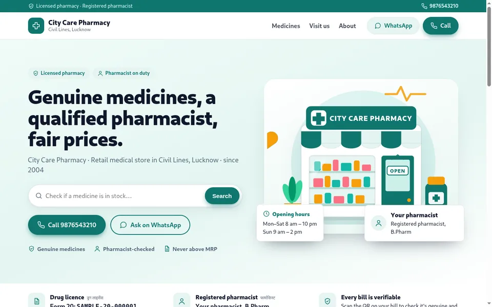 Preview of the selected store website design